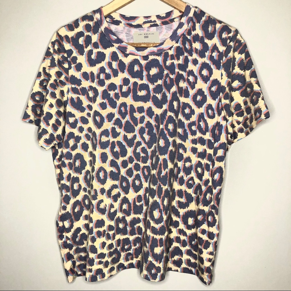 Sol Angeles x Anthropologie Leopard T-shirt Large